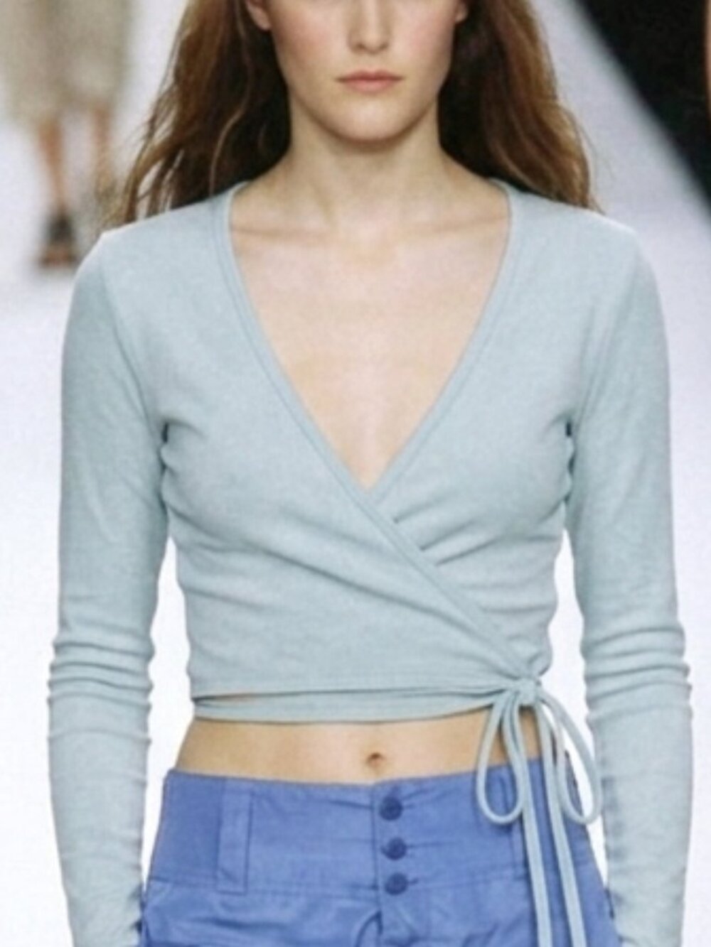 Ralph, Ralph Lauren Light Cropped Wrap Tie Cardigan